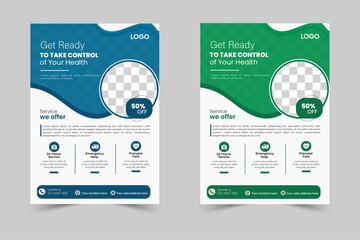 A set of business flyer template design with modern style and perfect for creative professional business. Vector template design,A4 . easy to use and edit.  