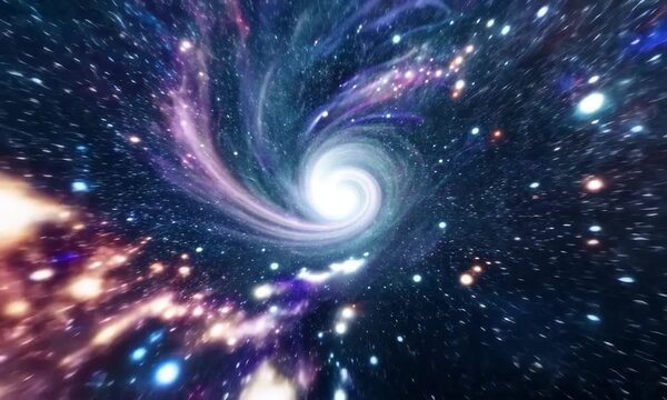 Travel Through a Wormhole Filled with Stars and Nebulae