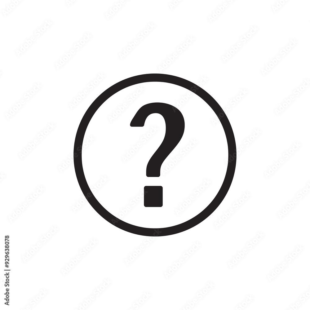 Poster question icon vector illustration. question mark trendy style illustration for web and app on white 