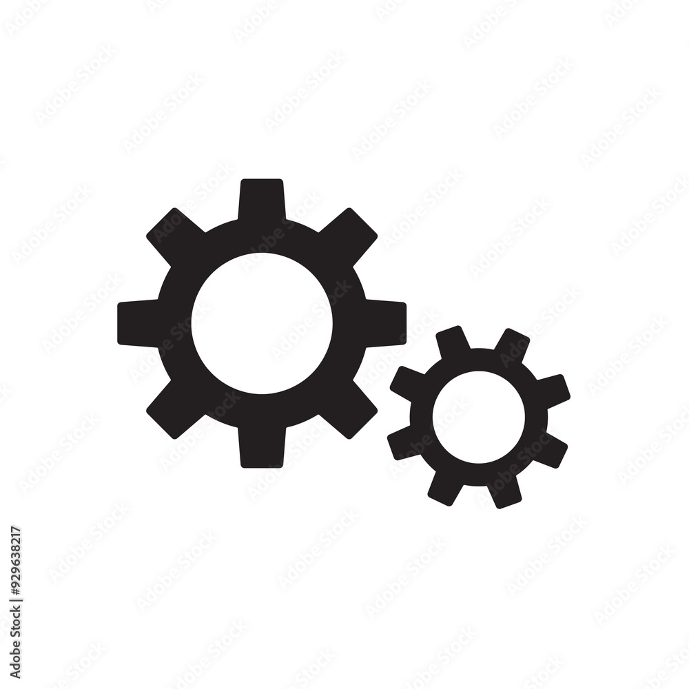 Poster setting icon vector illustration. cog settings sign or gear sign icon for web and app..eps
