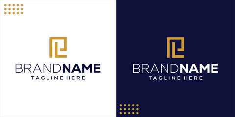 Creative PL Square Logo, Design Inspiration, Illustration, Vector