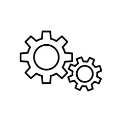 setting Icon vector illustration. Cog settings sign linear illustration for web and app on white background..eps