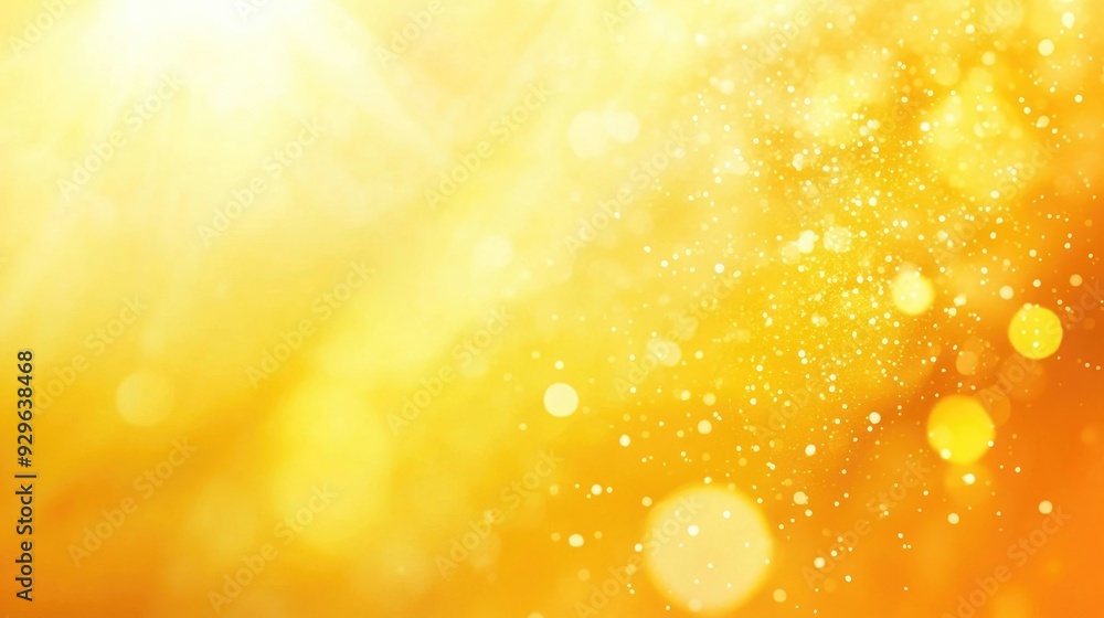 Poster warm and sunny yellow gradient background with subtle light spots, creating a cheerful and inviting 