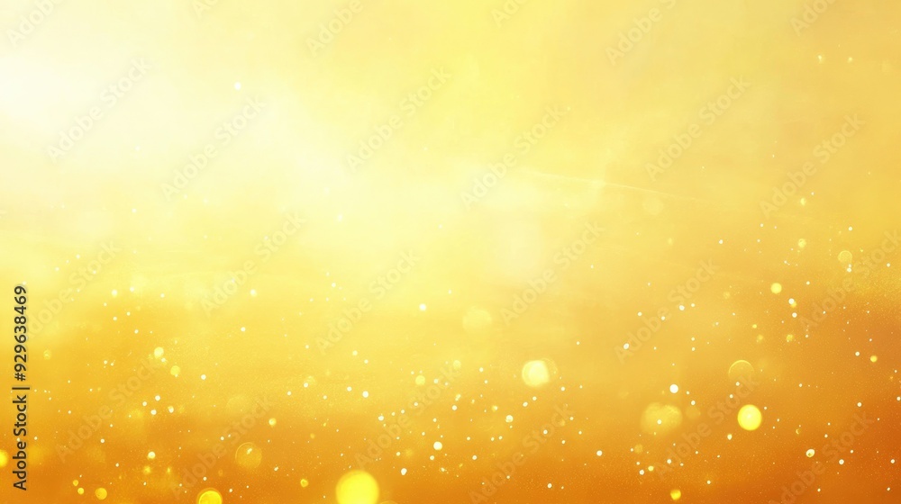 Poster warm and sunny yellow gradient background with subtle light spots, creating a cheerful and inviting 