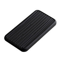 Black rubber mat with textured surface for non slip functionality