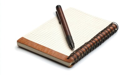 Writing pad, on the white background