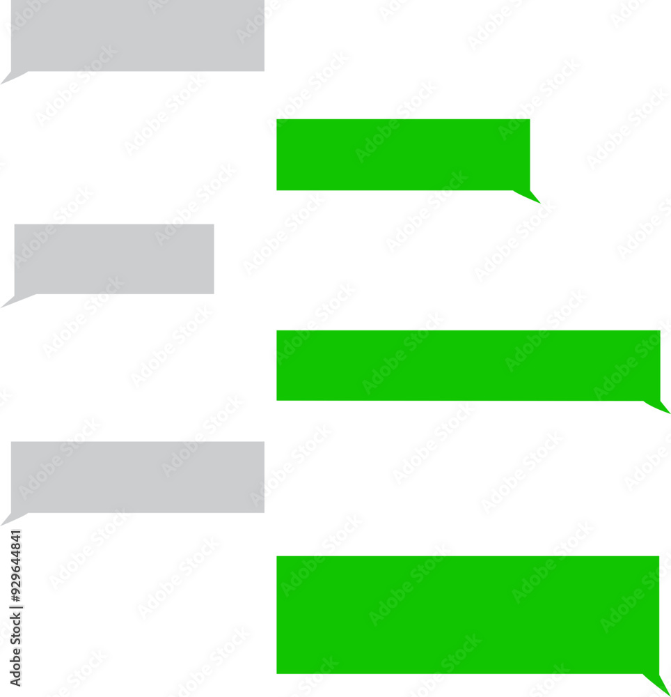 Poster chatting sms with green message bubbles. text messaging. discussion. smartphone, mobile phone templa