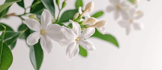 Obraz premium Delicate White Jasmine Blossoms
