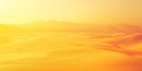 Obraz premium Golden Desert Landscape Illustration