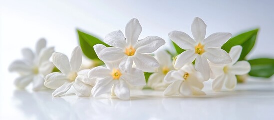 Obraz premium Delicate White Jasmine Blossoms
