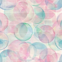 A pastel geometric background with repeating circles and lines arranged in a harmonious pattern, using a palette of soft pinks and greens. 8k UHD, suitable for high-quality printing or digital 