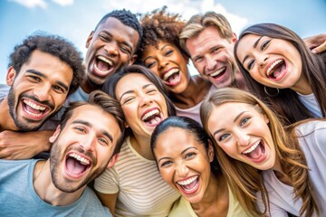 Group of Diverse Friends Laughing Together.