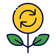 ROI filled line icon