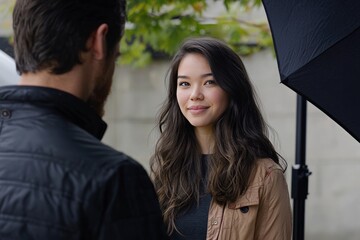 A Creative Director providing feedback on a photo shoot's visual direction and style choices with photographers