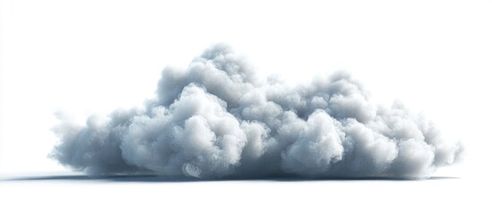 Isolated Puffy Cloud on White Background