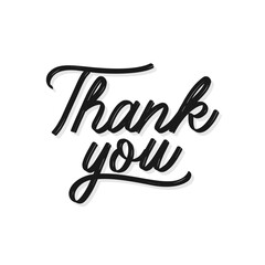 Naklejka premium Thank you letteing card