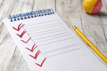 A to-do list with items being checked off, Monday morning, productivity and organization