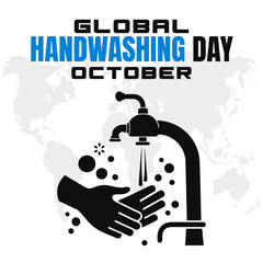Global Handwashing Day Vector Promoting Hygiene and Health Awareness