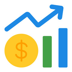 Profit flat icon
