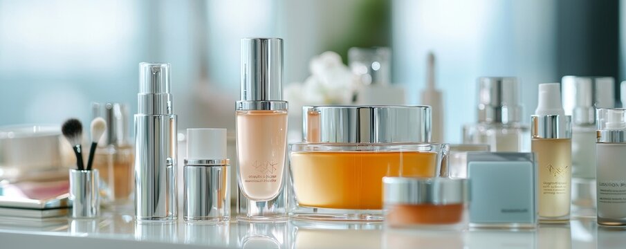 Elegance in Blurriness: High-End Cosmetic Brands Showcase Luxury Beauty Products