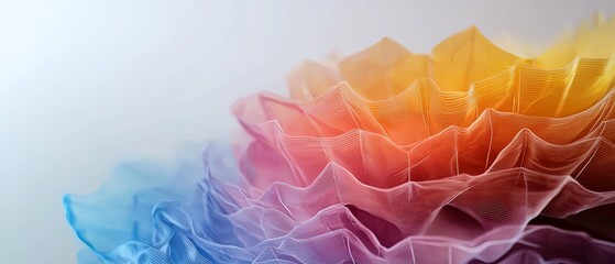 3D radar chart with multiple axes and distinct data regions, background, Generative AI 