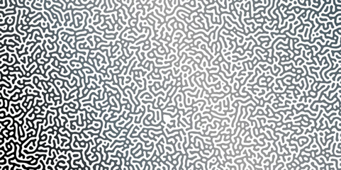 Fototapeta premium Abstract Reaction-diffusion or Turing pattern natural texture in coral blue gradient colour scheme. Linear design with biological shapes. Organic lines in memphis. abstract turing organic wallpaper. 