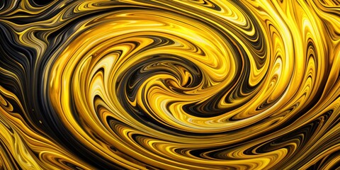 Yellow and black swirl painting, abstract, vibrant, modern, art, design, colors, pattern, background, texture, swirl