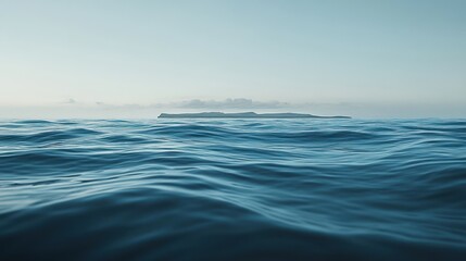 Fototapeta premium Ocean View with Distant Island