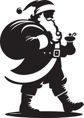 Santa Claus vector silhouette illustration logo