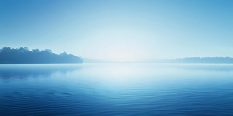 Fototapeta premium Tranquil Blue Lake Landscape Photography