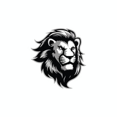 Obraz premium Lion head logo animal vector template illustration