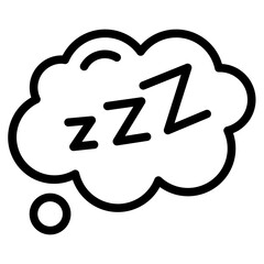 Sleep ZZZ Speech Bubble Icon