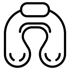 Round travel pillow icon