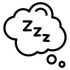 Sleep ZZZ Speech Bubble Icon