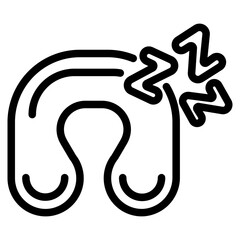 Round travel pillow icon