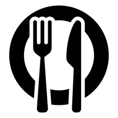dinner meal solid icon