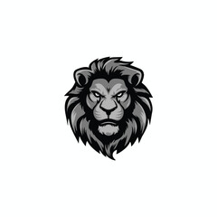 Obraz premium Lion head logo animal vector template illustration