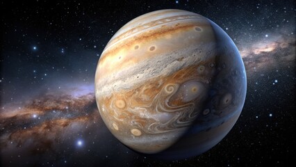 Ganymede, Jupiter's moon, spinning gracefully in the vastness of outer space, Ganymede, Jupiter, moon, space, orbit