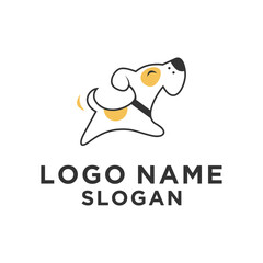 logo of little puppy running