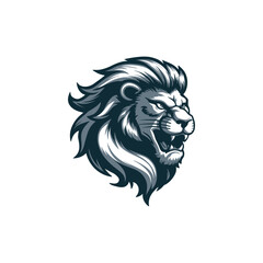 Fototapeta premium Lion head logo animal vector template illustration