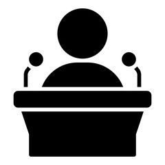 Conference solid icon