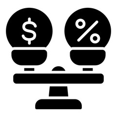 Investments Balance solid icon