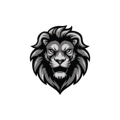 Obraz premium Lion head logo animal vector template illustration