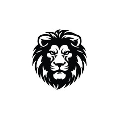 Lion head logo animal vector template illustration