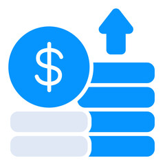 Obraz premium Economic Growth solid duo tone icon