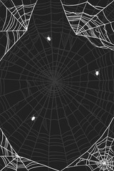 cobweb vertical banner illustration design in flat style