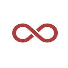 Infinity sign on white background