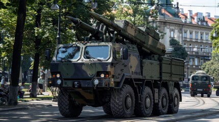 Vilnius Lithuania 2023-07-10 The MIM-104 Patriot is a surface-to-air missile (SAM) system, the primary such system used by the United States Army and several allied states