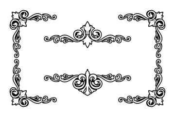 Obraz premium 03012024-Baroque-Decorative-Template-01
