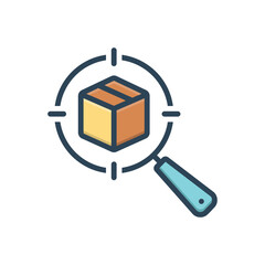 Color illustration icon for tracking